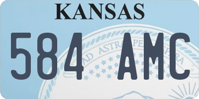 KS license plate 584AMC