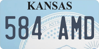 KS license plate 584AMD