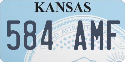 KS license plate 584AMF