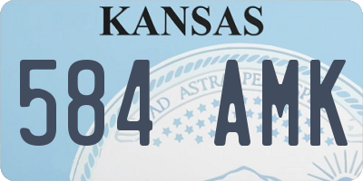 KS license plate 584AMK