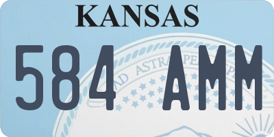 KS license plate 584AMM