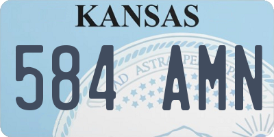 KS license plate 584AMN