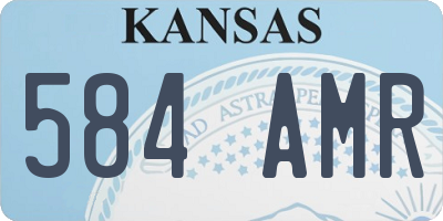 KS license plate 584AMR