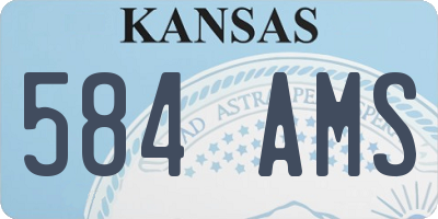 KS license plate 584AMS