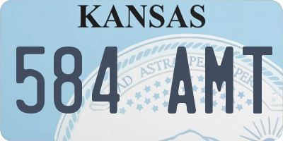 KS license plate 584AMT