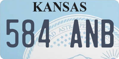 KS license plate 584ANB