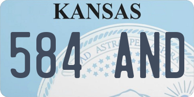 KS license plate 584AND