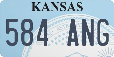 KS license plate 584ANG
