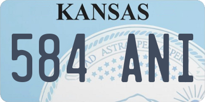 KS license plate 584ANI