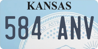KS license plate 584ANV