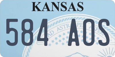 KS license plate 584AOS