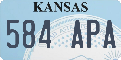 KS license plate 584APA