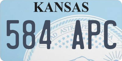 KS license plate 584APC