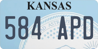 KS license plate 584APD