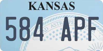 KS license plate 584APF