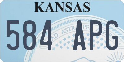 KS license plate 584APG
