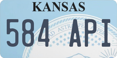 KS license plate 584API