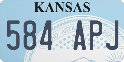 KS license plate 584APJ