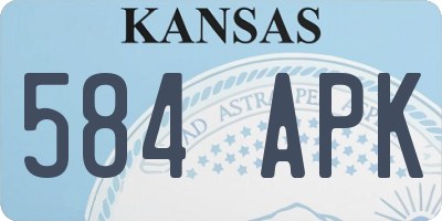 KS license plate 584APK