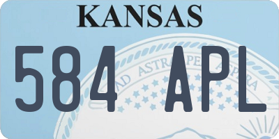 KS license plate 584APL