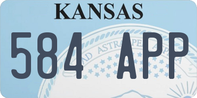 KS license plate 584APP