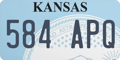 KS license plate 584APQ