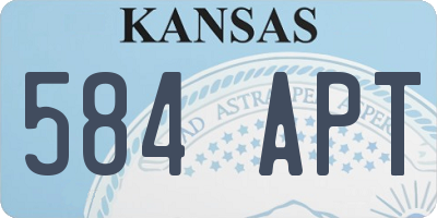 KS license plate 584APT