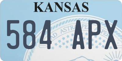 KS license plate 584APX