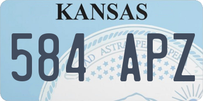 KS license plate 584APZ