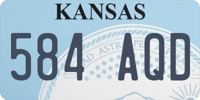 KS license plate 584AQD