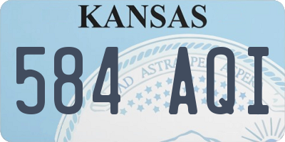 KS license plate 584AQI