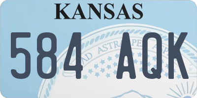 KS license plate 584AQK