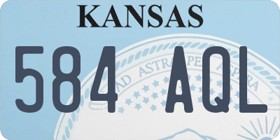 KS license plate 584AQL