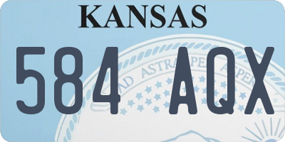 KS license plate 584AQX