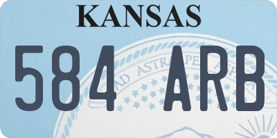 KS license plate 584ARB