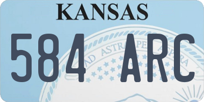 KS license plate 584ARC