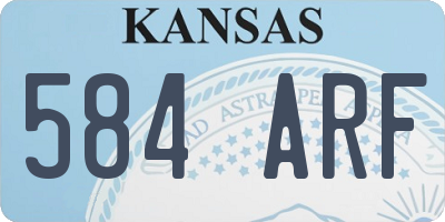 KS license plate 584ARF