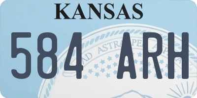 KS license plate 584ARH