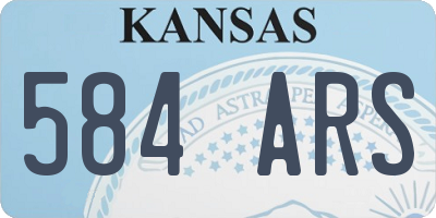 KS license plate 584ARS