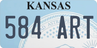 KS license plate 584ART
