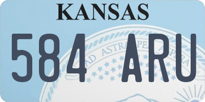 KS license plate 584ARU