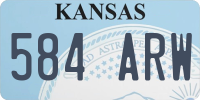 KS license plate 584ARW