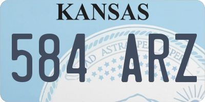 KS license plate 584ARZ