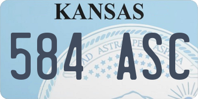 KS license plate 584ASC