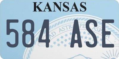 KS license plate 584ASE