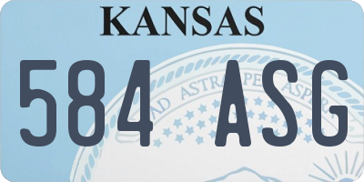 KS license plate 584ASG