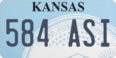 KS license plate 584ASI