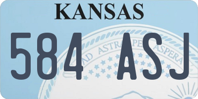 KS license plate 584ASJ