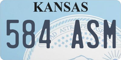 KS license plate 584ASM