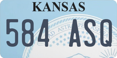 KS license plate 584ASQ